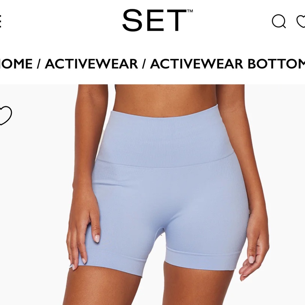 SET active sculptflex bike shorts. Size S. Color: blue lagoon